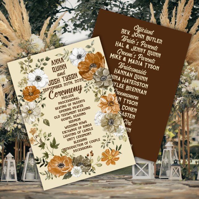 Programa Boda de Flores Rústicas Tonadas en la Tierra (Subido por el creador)