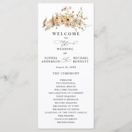 Programa Boda de flores silvestres beige