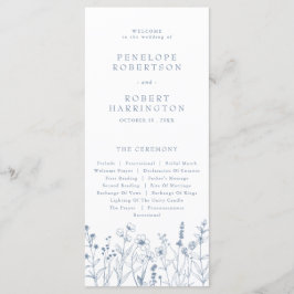 Programa Boda de flores silvestres Minimalistas simples