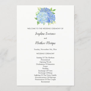Programa Boda de follaje de las flores de hidrangea azul