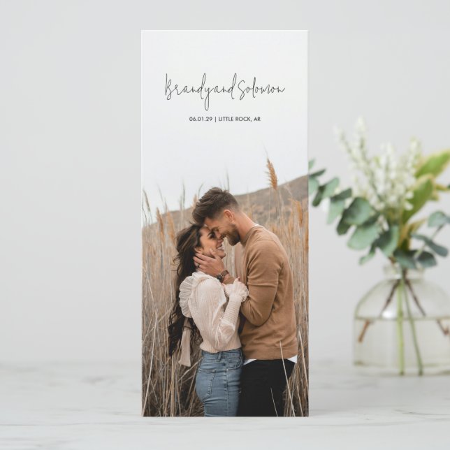 Programa Boda de Foto Elegante Moderna (Anverso de pie)