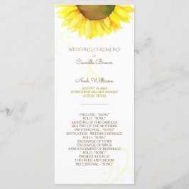 Programa Boda de girasol de color de agua dulce