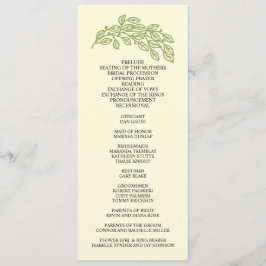 Programa Boda de hojas de línea artísticas