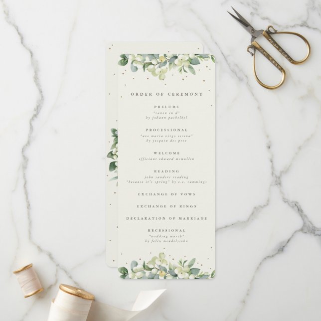Programa Boda de invierno elegante con crema de Snowberry + (Anverso/Reverso In Situ)