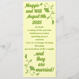 Programa Boda de jardín eduardiana