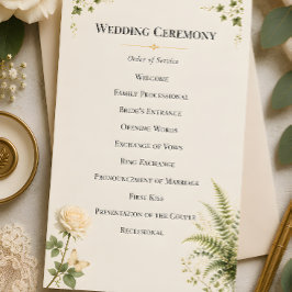 Programa Boda de Jardín Secreto de Lujo