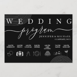 Programa Boda de la ceremonia de la línea de tiempo del ico