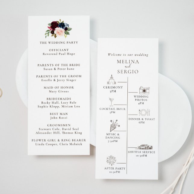 Programa Boda de la línea de tiempo de las flores clásicas  (Subido por el creador)