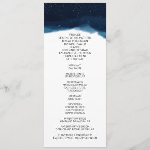 Programa Boda de la Marina Ombre con estrellas de bronce