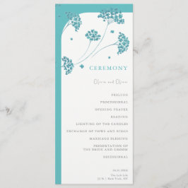 Programa Boda de las flores turquesas