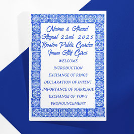 Programa Boda de mosaicos azul marroquí