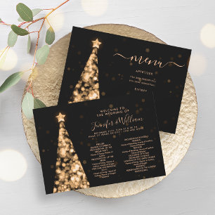 Programa Boda de oro de árbol de navidad festivo