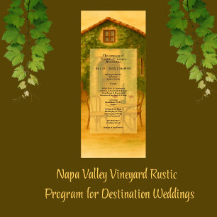 Programa Boda de Oro Rústico del Vineyard Valley de Napa