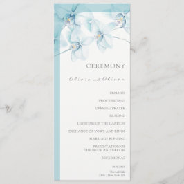 Programa Boda de orquídeas azules suaves