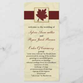 Programa boda de otoño de otoño de hojas de arándano