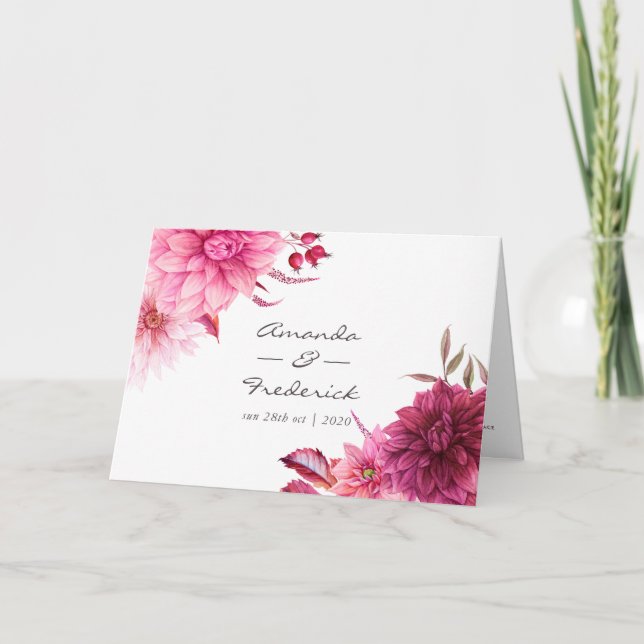 Programa Boda de otoño en Borgoña y Rubor (Anverso)