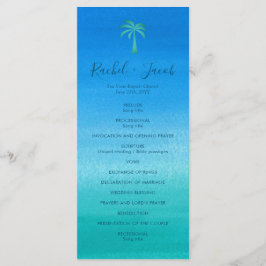 Programa Boda de palmeras tropicales de Ocean Blue Green Be