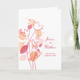 Programa Boda de pétalos de flor de confeti rojo coral mode