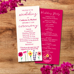 Programa Boda de Primavera Floral de colores vivos y audace
