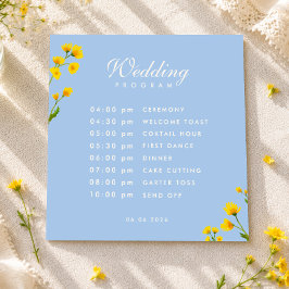 Programa Boda de ranúnculo azul y amarillo