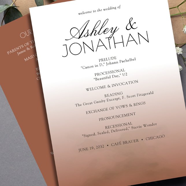 Programa Boda de resaltado de texto negrita minimalista (Subido por el creador)