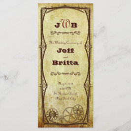 Programa Boda de Steampunk de Faux Antique Gold