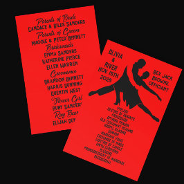 Programa Boda de Tango Caliente Rojo