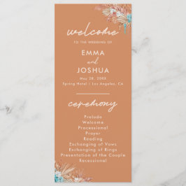Programa Boda de Terracota Moderna Boho
