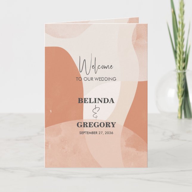 Programa Boda de Terracota moderno Orden de servicio (Anverso)