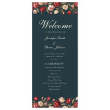 Boda de tulipanes rojos y verdes de Esmeralda