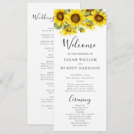 Programa Boda de verano elegante con girasoles
