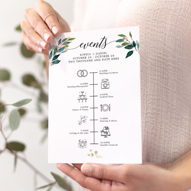 Programa Boda de verde Icono Itinerario Carta de bienvenida (Subido por el creador)
