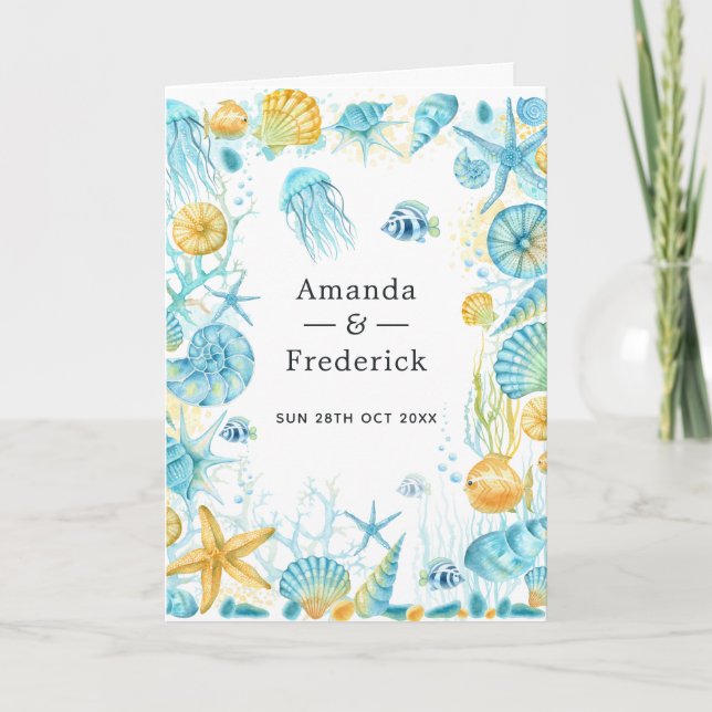 Programa Boda de vida en el mar azul y amarillo (Anverso)