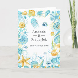 Programa Boda de vida en el mar azul y amarillo