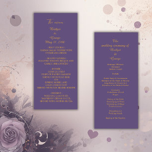 Programa boda deco simple moderna lila