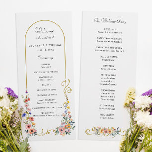 Programa Boda del Arco de Verano de Flor Silvestre de Agua