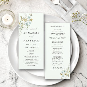Programa Boda del Boho de Flor Silvestre Pale Green Delicat