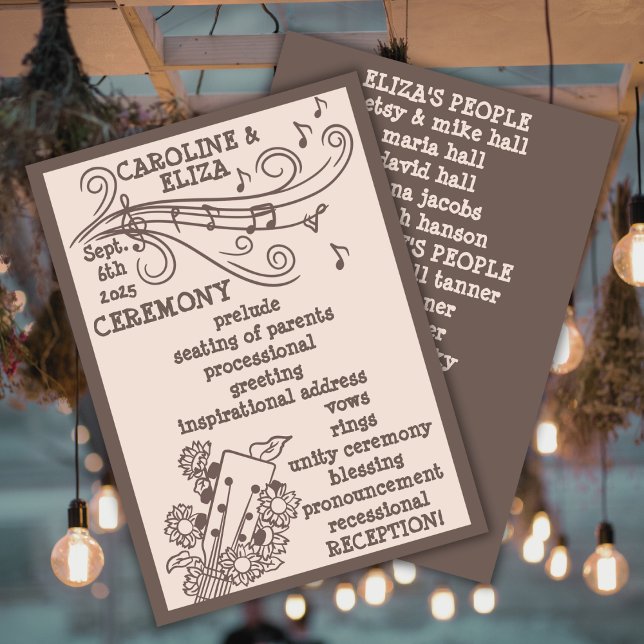 Programa boda del Canyon Rock Boho de los años 70 (Subido por el creador)