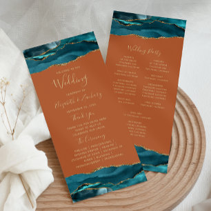 Programa Boda del Naranja de la agonía azul verde azulada d