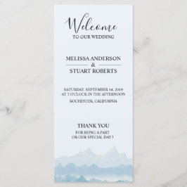 Programa Boda del paisaje montañoso de las acuarelas rusas