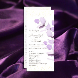 Programa Boda del Purpurina Eucalyptus de Lavanda Clásica