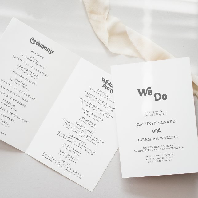 Programa Boda Doble Formal Simple We Do (Subido por el creador)