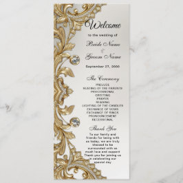 Programa Boda dorado decorativo