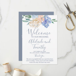 Programa Boda Dusty Blue Florals