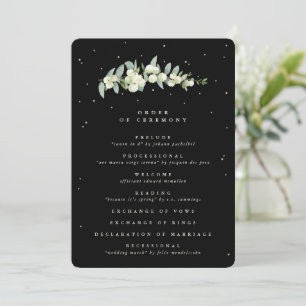 Programa Boda elegante con tallo de eucalipto y snowberry n