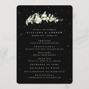 Programa Boda elegante con tallo de eucalipto y snowberry n