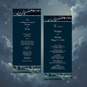 Programa boda elegante de galaxia azul