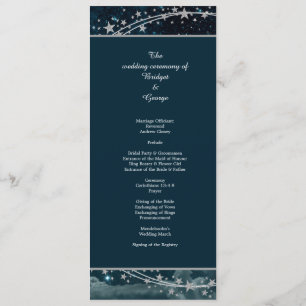 Programa boda elegante de galaxia azul