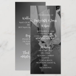 Programa Boda elegante en blanco y negro