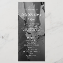 Programa Boda elegante en blanco y negro